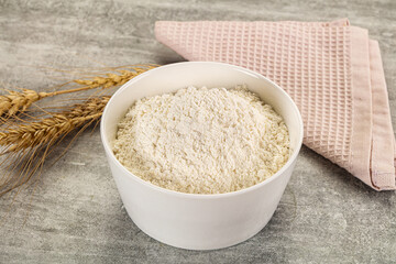 Wheat flour for cooking in the bowl