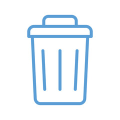 Trash Can Icon – Minimalist Vector Flat Design