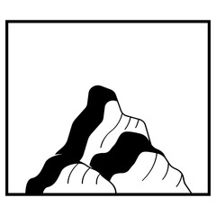 Illustration of a Mountain or Rock Formation