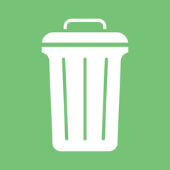 Trash Can Icon – Minimalist Vector Flat Design