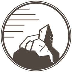 Illustration of a Mountain or Rock Formation
