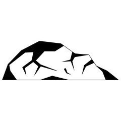 Illustration of a Mountain or Rock Formation