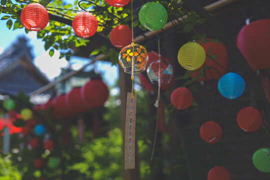 奈良のおふさ観音の美しい風鈴