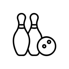 Icon of a bowling ball and pins representing the sport