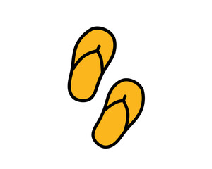 flip flops on white background
