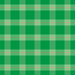 Plaid with twill weave repeat pattern in green.Christmas winter tartan checkered seamless pattern.Vector illustration geometric background for fabric and pints.