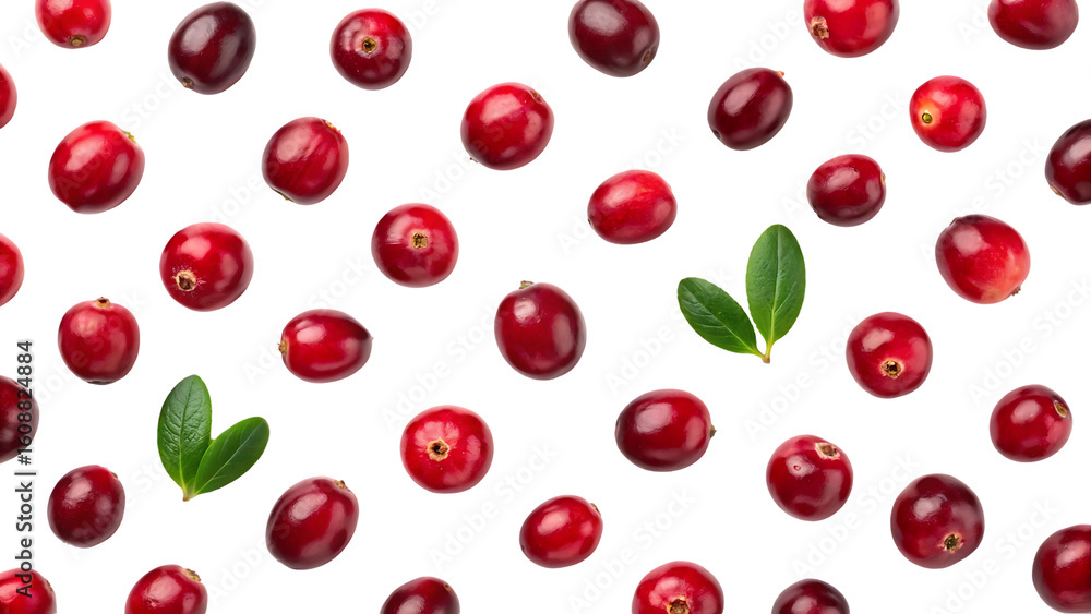 Poster cranberry isolated png cranberries on white or transparent background cranberry berries collection n