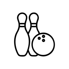 Icon of a bowling ball and pins representing the sport