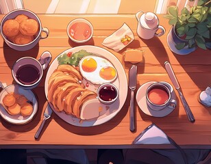 Generated image
朝食のイラスト