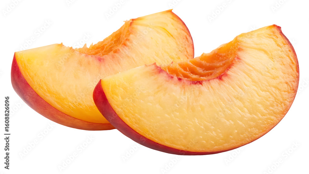 Poster peach slice isolated png peach slice on transparent background png format no background png peach fu