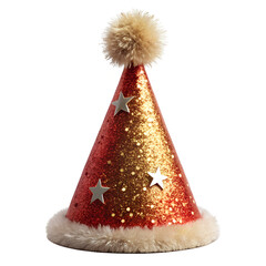 Christmas Santa Claus hat isolated on white background festive holiday decoration