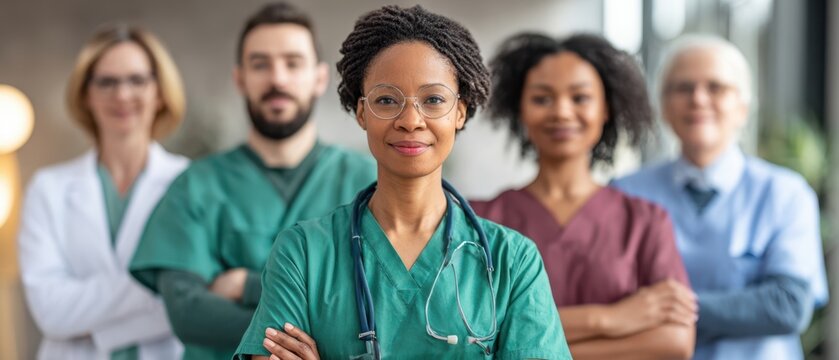 The diverse healthcare team showcasing professionalism and dedication to patient care.