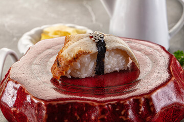 Japanese cuisine - sushi with eel