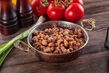 Canned Black eye bean in the bowl