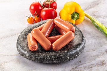 Pork meat sausages for breakfast