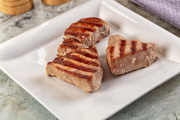 Gourmet Grilled tuna fish steak