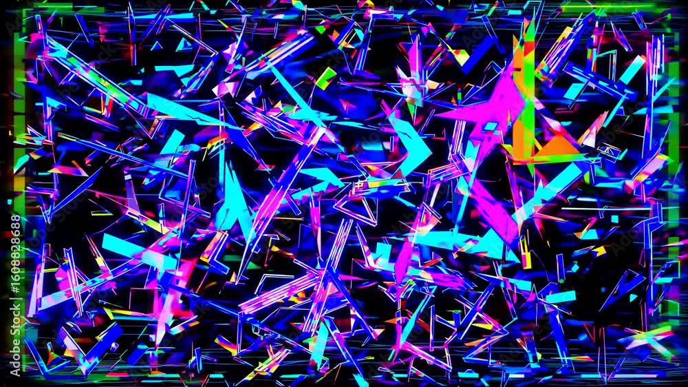 Poster mesmerizing abstract digital art vibrant square patterns for eyecatching graphics, perfect for moder