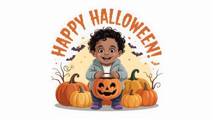 A large ripe orange pumpkin sits on a wooden surface surrounded by colorful autumn leaves