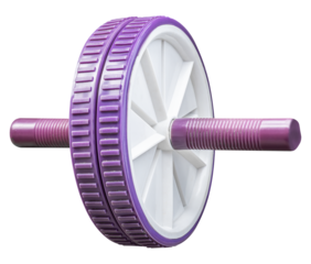 Purple Ab wheel rollout exercise equipment