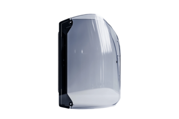 Modern futuristic clear shield protection concept design on transparent background