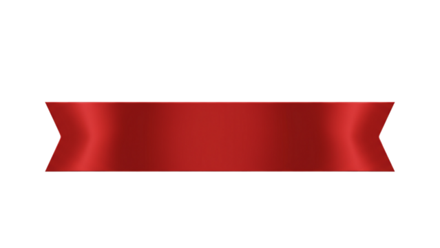 Vibrant Red Ribbon Banner Template with Glossy Finish, Isolated on Black Background - Powered by Adobe