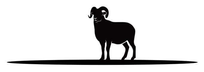 silhouette of a sheep isolated on a white background. vector illustration of a sheep.