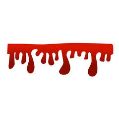 Blood drip set. Drop blood isloated white background. Happy Halloween decoration design