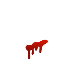 Blood drip set. Drop blood isloated white background. Happy Halloween decoration design