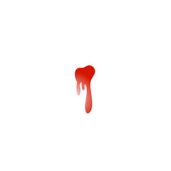 Blood drip set. Drop blood isloated white background. Happy Halloween decoration design