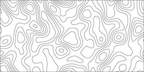 Abstract contour lines illustration creating a topographic map style pattern for backgrounds and designs