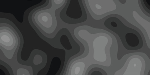 Abstract topographic map with overlapping contour lines in shades of gray depicting an uneven terrain or surface texture.