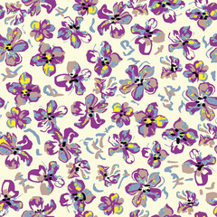 seamless pattern with flowers