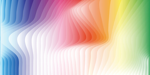 Abstract wavy lines in rainbow colors artistic gradient background design for creative visuals and modern themes.