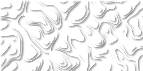 Abstract white paper cut out layered topographic map style graphic with shadow effects for modern designs
