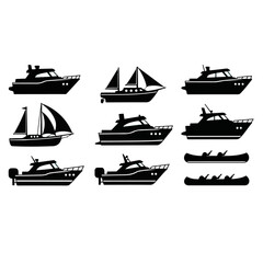Comprehensive Boat and Watercraft Silhouette Pack

