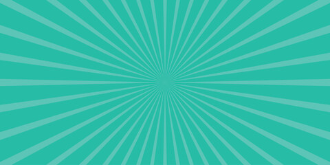 Turquoise color burst rays design illustrating creative explosion or retro comic style effects representing energy
