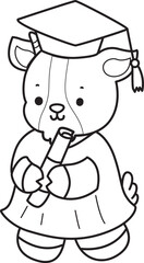 Coloring pages of cute goat animal icon stickers.
