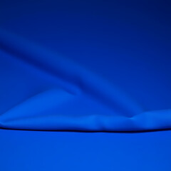 Blue Velvet Fabric Texture Close-Up