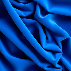 Blue Velvet Fabric Texture Close-Up