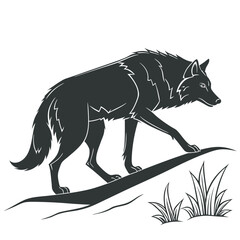 wolf black and white