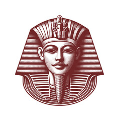man or king face line drawing - guilloche style (artwork 4)