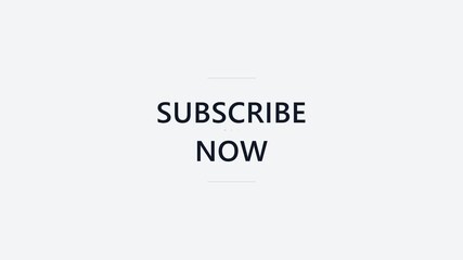 Simple call to action encouraging viewers to subscribe immediately on white background.