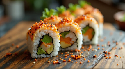 a gourmet vegan sushi roll