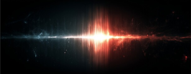 Abstract Cosmic Symmetry: An arresting symmetrical composition showcasing a striking interplay of light and energy.