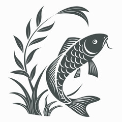 black and white fish