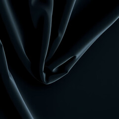 Black Velvet Fabric Texture Close-Up