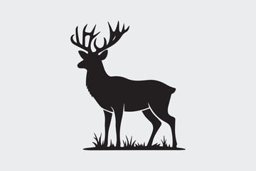deer silhouette illustration vector