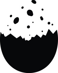 Cracked Dinosaur Egg with Nebula Design