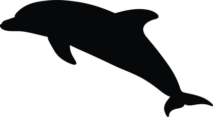 Playful Dolphin Leaping Marine Life Silhouette