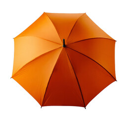 orange umbrella top view isolated on white or transparent png